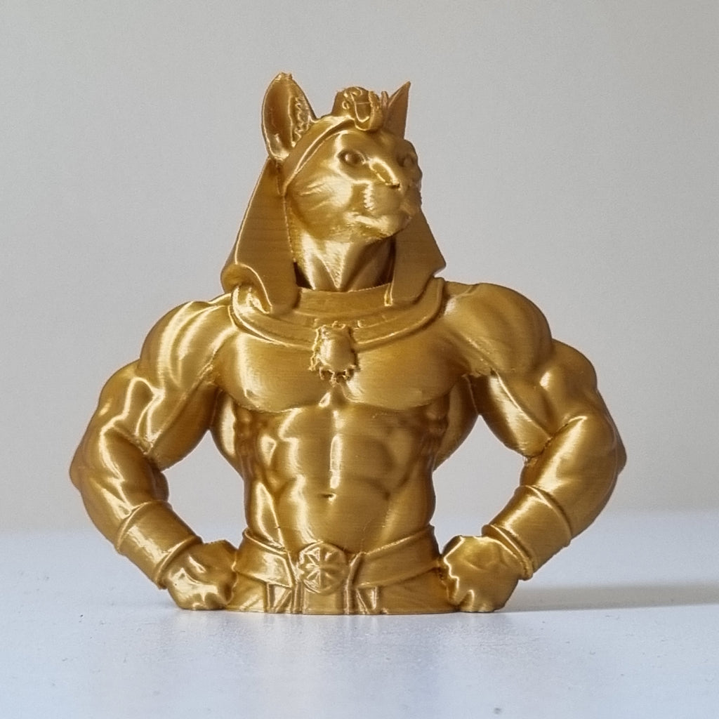Gatto Faraone Muscoloso kitsch oro